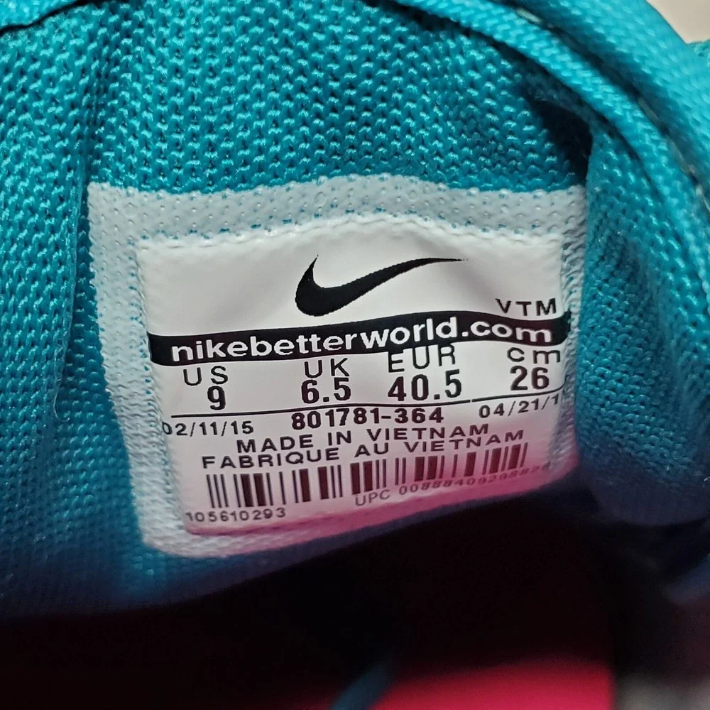 Nike Elite‎ Shinsen Shoes Womens 9 Aqua Blue Green Retro Athletic Sneakers